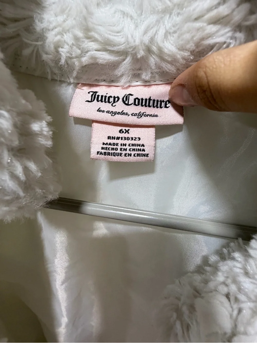 KIDS' LITTLE GIRL'S FAUX FUR PEPLUM JACKET IN IVORY